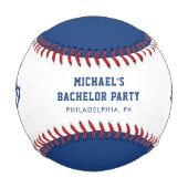 結婚式前の最後のスイング 独身パーティ 野球ボール (正面)