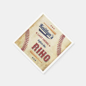 結婚式前の最後のスイング！野球のブライズシャワー スタンダードカクテルナプキン (角)