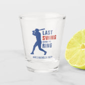 結婚式前の最後のスイング 野球の独身パーティー ショットグラス (正面)