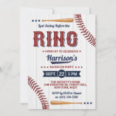 結婚式前の最後のスイング 野球の独身パーティー 招待状 (正面)