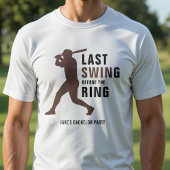 結婚式前の最後のスイング 野球の独身パーティー Tシャツ