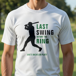 結婚式前の最後のスイング 野球の独身パーティ Tシャツ