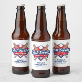 結婚式前の最後のスイング 野球独身パーティ ビールラベル
