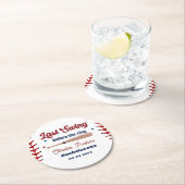 結婚式前の最後のスイング 野球 花嫁の友達 ラウンドペーパーコースター (インサイチュ)