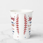 結婚式前の最後のスイング 野球 花嫁の最後の夜 紙コップ (左)