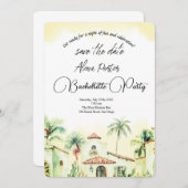 結婚式前の最後の祭り 独身最後の夜 バチェロレッテパーティ 招待状 (正面/裏面)