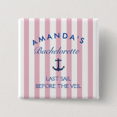 結婚式前の最後の航海 ブライズメイド ボタン 缶バッジ (正面)