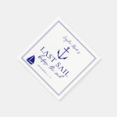 結婚式前の最後の航海 花嫁お別れウィークエンド スタンダードカクテルナプキン (角)