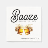 結婚式前の最後の飲み会パーティー スタンダードカクテルナプキン (正面)