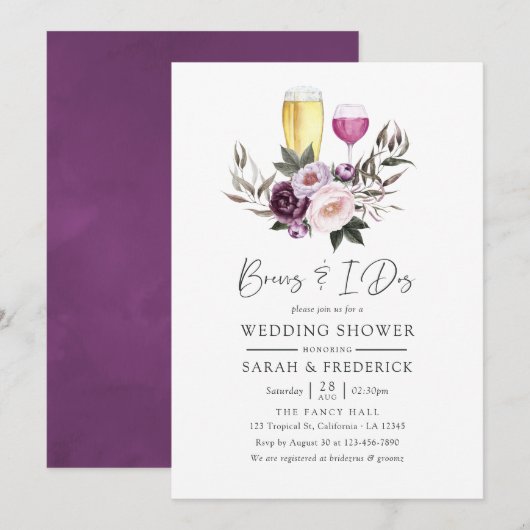 結婚式前の濃厚な花のひととき 招待状 (正面/裏面)