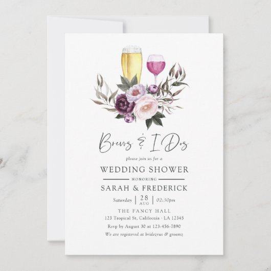 結婚式前の濃厚な花のひととき ~I Do(結婚式)前のひととき~ 招待状 (正面)