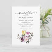 結婚式前の濃厚な花のドリンクタイム 招待状 (スタンド正面)