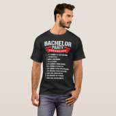 結婚式前の独身パーティ チェックリスト 男性向け Tシャツ (正面フル)
