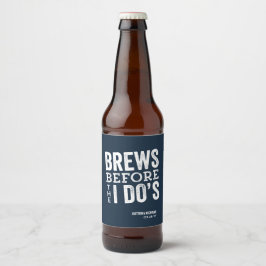結婚式前の「乾杯」ネイビーパーソナライズド, 結婚式前の「Brews Before I Do's」ネ ビールラベル