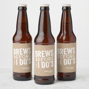結婚式前の「Brews Before I Do's」クラフトパーソナライズドウェディング ビールラベル