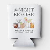 結婚式前カップルのリハーサルディナー 缶クーラー (裏面)