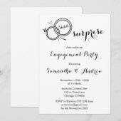 結婚式前パーティーのサプライズ招待状 招待状 (正面/裏面)