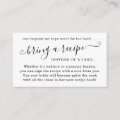 結婚式前パーティーの料理リクエスト案内 エンクロージャーカード (正面)