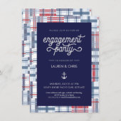 結婚式前パーティー招待状 - 海洋風 夏 招待状 (正面/裏面)