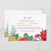 結婚式前パーティー アロハトロピカルカード ルアウ 出欠カード (正面/裏面)