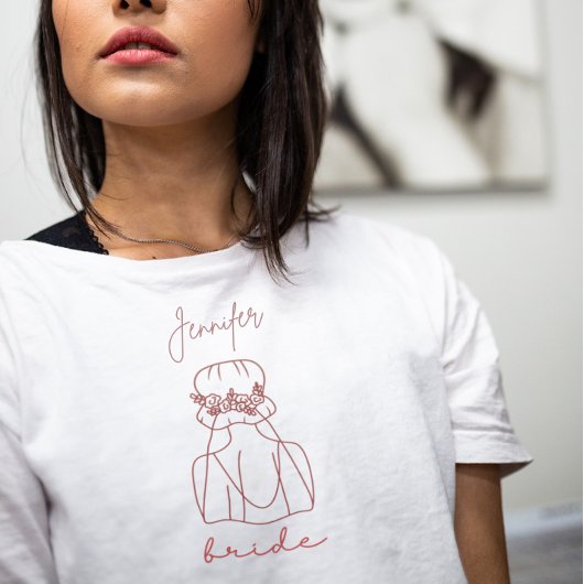 結婚式前パーティー/ブライズパーティー用花嫁Tシャツ Tシャツ