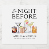 結婚式前夜のカップルディナー ビールラベル (シングルラベル)