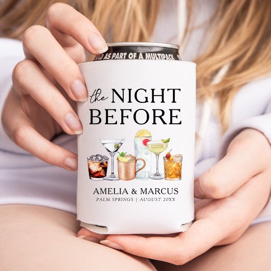 結婚式前夜のカップルディナー 缶クーラー