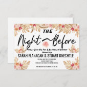 結婚式前夜のパンパスグラス ボホスタイル 招待状 (正面/裏面)