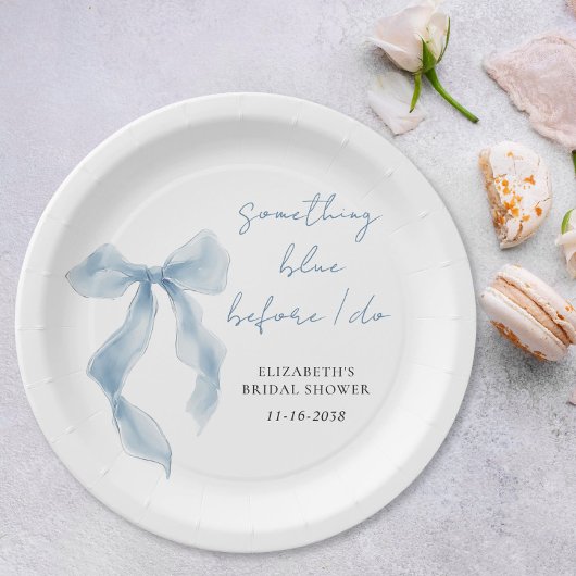 結婚式前夜のパーティー Something Blue Before I Do ペーパープレート