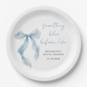 結婚式前夜のパーティー Something Blue Before I Do ペーパープレート (正面)