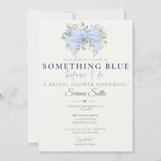 結婚式前夜のブルーのパーティー Something Blue Before I Do ブライダルシャ 招待状