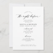 結婚式前夜の優雅なリハーサルディナー 招待状 (正面)