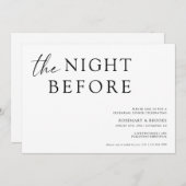 結婚式前夜の食事会招待状 招待状 (正面/裏面)
