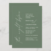 結婚式前夜の食事会 招待状 t1 (正面/裏面)