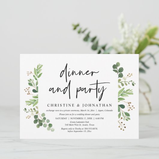 結婚式前撮りディナー＆パーティーセレブレーション 招待状 (スタンド正面)