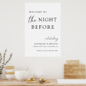 結婚式前日のリハーサルディナー歓迎の看板 ポスター (キッチン)