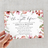 結婚式前日の花を飾ったリハーサルディナー 招待状