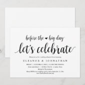 結婚式前日パーティー　ウェディングリハーサルディナー 招待状 (正面/裏面)