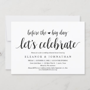 結婚式前日パーティー　ウェディングリハーサルディナー 招待状