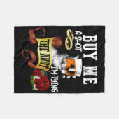 結婚式前最後の夜の面白いパーティー 買ってくれ！俺、結婚するぜ！ フリースブランケット (正面(横))