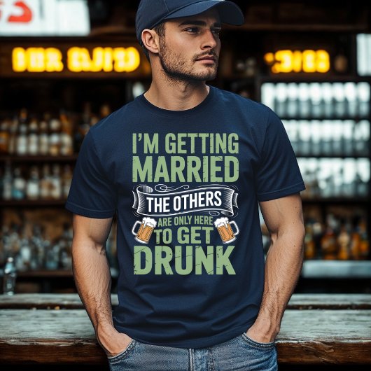 結婚式前最後の男祭り ドリンク チーム 花婿 デザイン Tシャツ