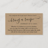 結婚式前祝いの招待状における料理のリクエスト エンクロージャーカード (正面)