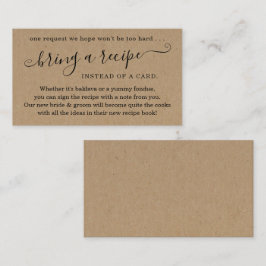 結婚式前祝いの料理のリクエストカード エンクロージャーカード