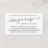 結婚式前祝いの料理リクエスト案内 エンクロージャーカード (正面)