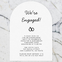 結婚式前祝賀会 黒白カード 招待状