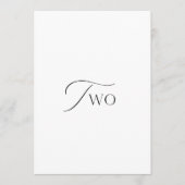 結婚式卓番号2サイン(モダン・ミニマル) 招待状 (正面)