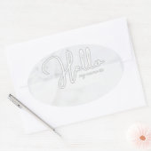 結婚式名札 楕円形シール (封筒)