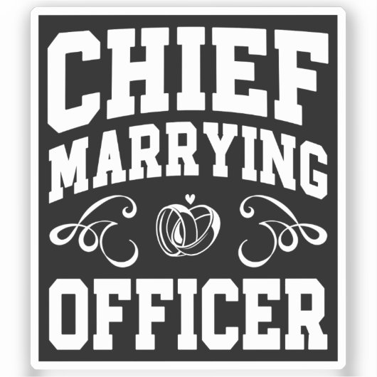 結婚式執行者 - 結婚式の司会者デザイン シール (正面)