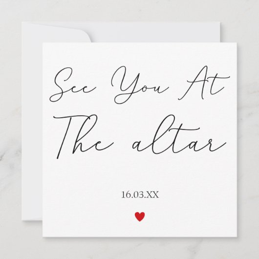 結婚式場で会おう ウェディングカード 案内状 (正面)