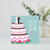 結婚式場のご案内 {ウェディングケーキ} 招待状 (スタンド正面)